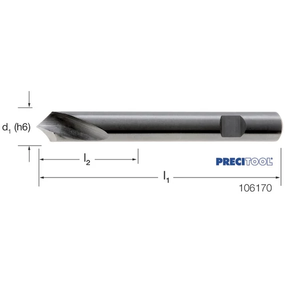 PREMUS 106170 10,0 NC központozó, Tömör keményfém 90°