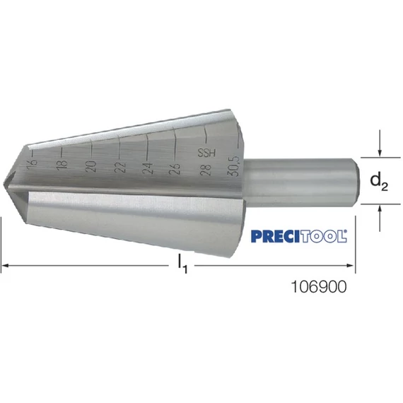 PREMUS 106900 36-50 Lemezfúrók, HSS