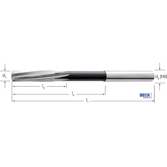 BECK 125100 9 NC gépi dörzsár, HSS-Co, páros szárméretekkel