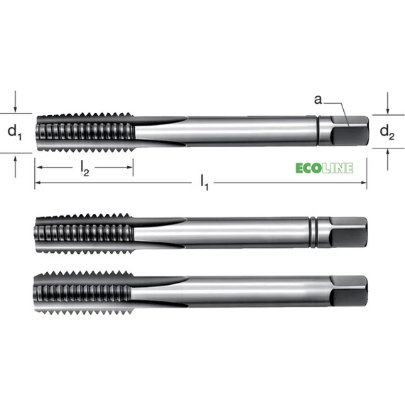 PRETEC 130050 M10 Kézi menetfúró, HSS metrikus