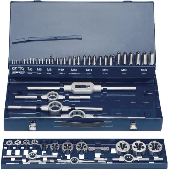 PRETEC 131400 M3-M20 Menetszerszám készlet, HSS metrikus