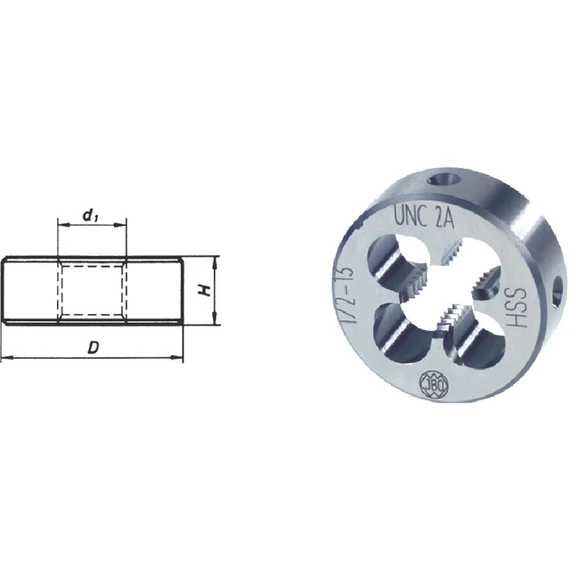 JBO 140450 1/4-20 Menetmetsző, HSS UNC durvamenet