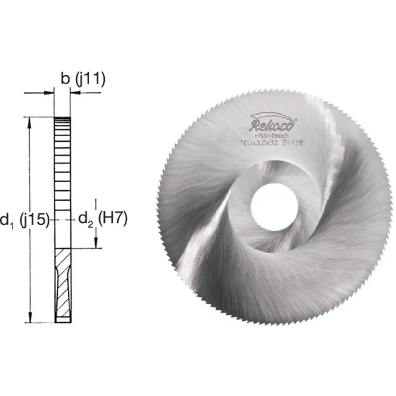 REKORD 150000 32X1,0X8 Fém körfűrésztárcsa, HSS 60° A finom fogazás