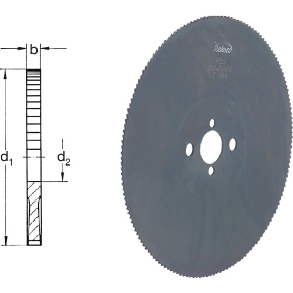 REKORD 152340 275X2,5X40 Fém körfűrésztárcsa, HSS-Co finom fogazású, fogosztás 4