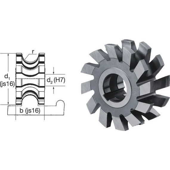 PREMUS 156850 8,0 Profilmaró, HSS konkáv