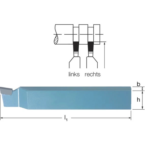 PRETEC 194630 25X16 Beszúrókés, balos P20