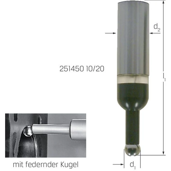 PRETEC 251450 10/20 Élkereső nullpont beállításhoz optikai és akusztikus 2D