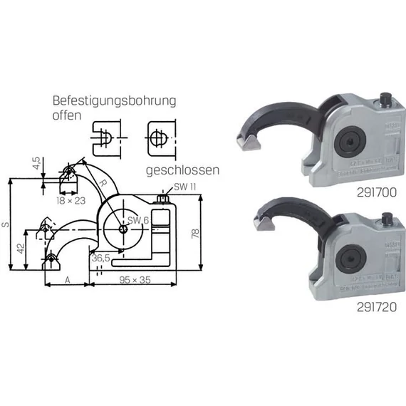 BESSEY 291700 BAS-C9-4 Kompakt-szorító BAS-C