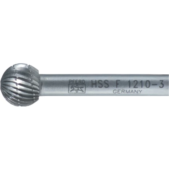 PFERD 440200 F0807 HSS turbómaró, fogazás 3 F F0403 F0605 gömb alak forgácstörő nélkül