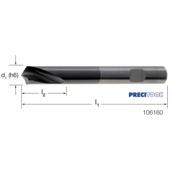 PREMUS 106160 10,0 NC központozó, Tömör keményfém 120° TiAlN