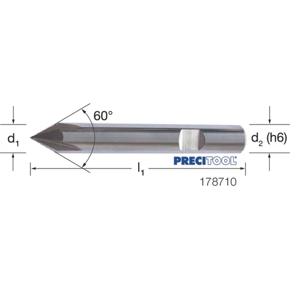 PREMUS 178710 16,00 Sorjázómaró, Tömör keményfém csúcsszög 60°