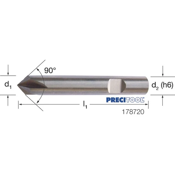 PREMUS 178720 12,00 Sorjázómaró, Tömör keményfém csúcsszög 90°