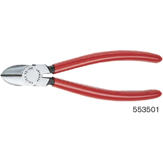 KNIPEX 553501180 Oldalcsípőfogók, polírozott, műanyaggal bevont markolattal