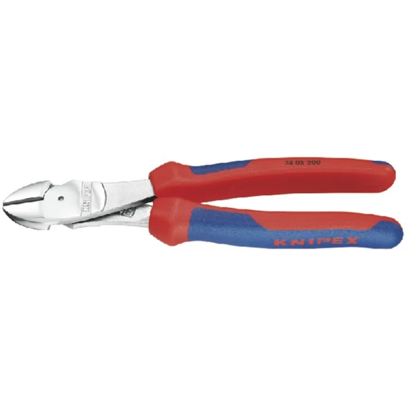 KNIPEX 553905200 Erő-oldalcsípőfogó, krómozott, többkomponensű burkolattal