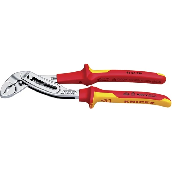 KNIPEX 554807250 VDE vízpumpafogó, krómozott, többkomponensű burkolattal