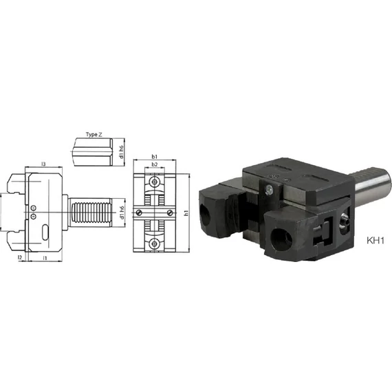 PRETEC 234600 KH1-40 Szerszámtartó CNC esztergagéphez, DIN 69880