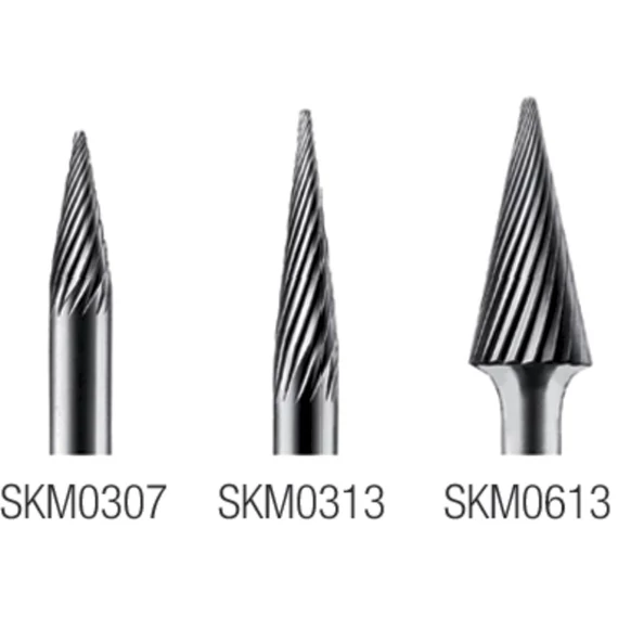 PRETEC 444810 SKM0307 Keményfém turbómaró, Hegyes gömb alakú standard fogazás Z=3