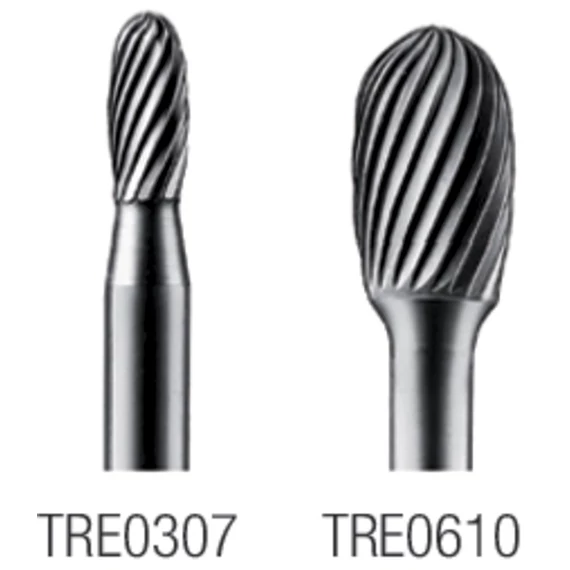 PRETEC 444810 TRE0610 Keményfém turbómaró, Csepp alakú standard fogazás Z=3