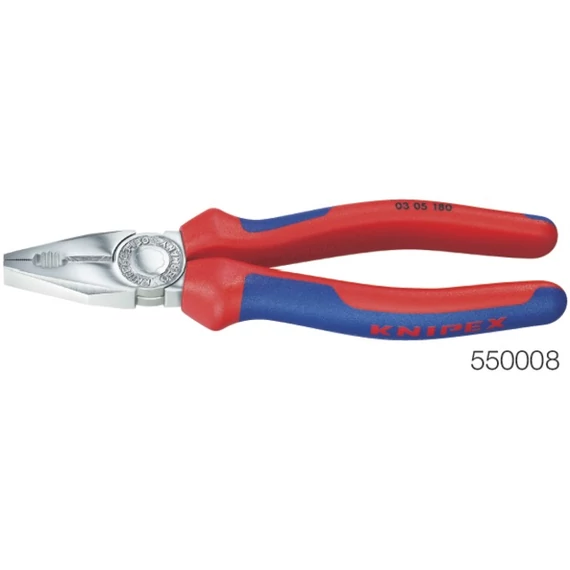 KNIPEX 550008200 Kombinált fogó, krómozott, többkomponensű bevonattal