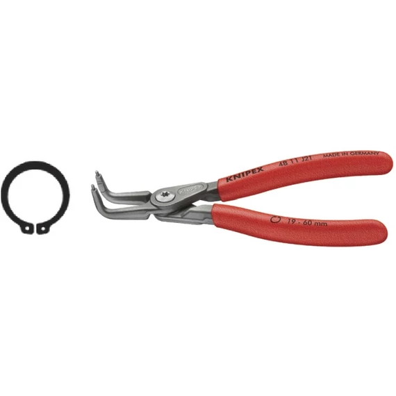 KNIPEX 554167 J01 Seeger-gyűrű fogó, D alak, 90° szögben hajlított