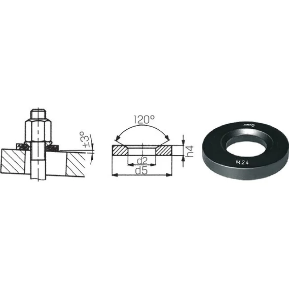 AMF 297880 M16 Kúpos alátét