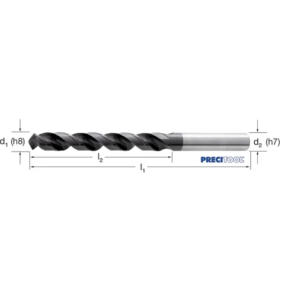 PREMUS 100435 4,10 Csigafúró, HSS-Co TiAlN hosszú PRECIdrill