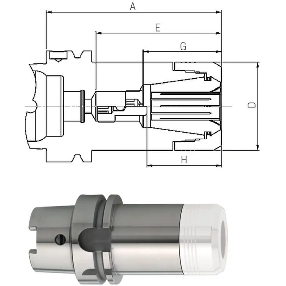 FAHRION 241230 CP32-HSK-A63-A=70 Befogó tokmány Centro/P, rövid