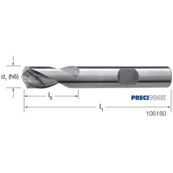 PREMUS 106180 8,0 NC központozó, Tömör keményfém 142°