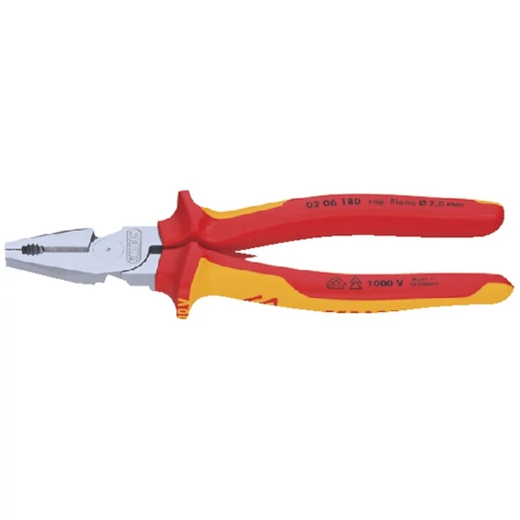 KNIPEX 554360200 VDE kombinált erőfogó, krómozott, többkomponensű burkolattal
