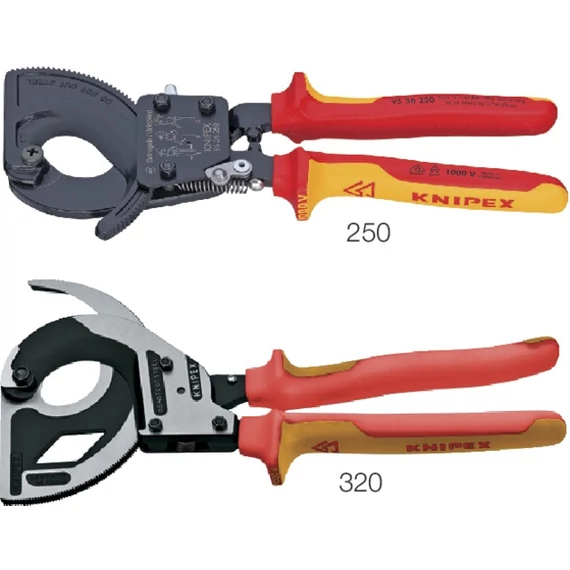 KNIPEX 554985250 VDE kábelvágó, lakkozott, többkomponensű burkolattal