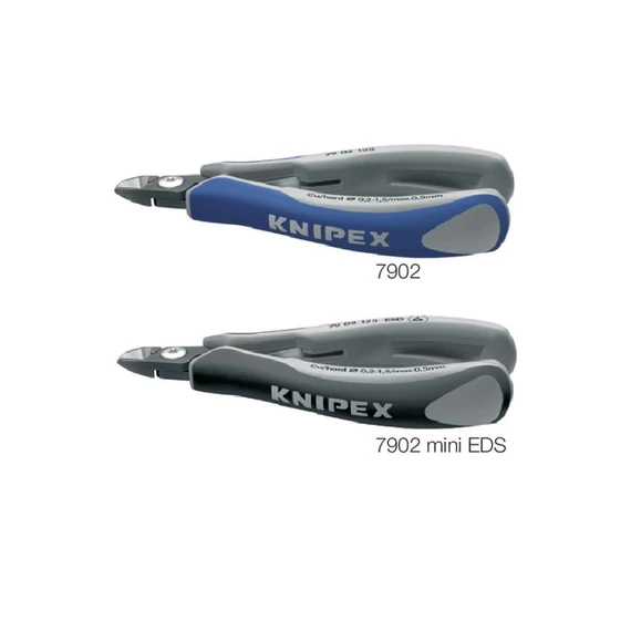 KNIPEX 5552507902 Elektronikai oldalcsípőfogó, polírozott, többkomponensű burkolattal