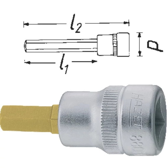 HAZET 512810 4 Csavarhúzó betét, 3/8" külső hatszög