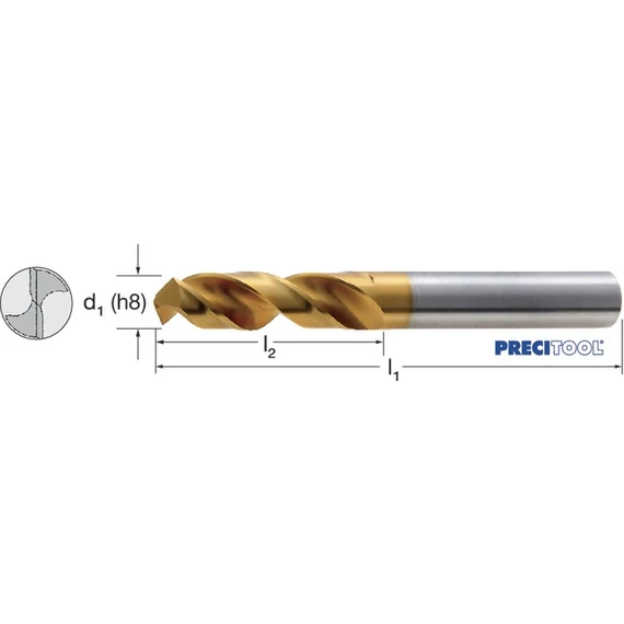 PREMUS 100720 3,40 Csigafúró, HSS-Co PU 500 típus 118° TiN
