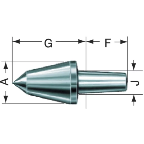 RÖHM 221425108 Tartalék forgócsúcs, 60 fok, hosszabbított