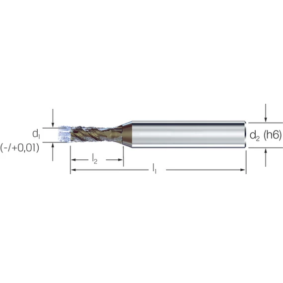 MIKRON 175422 8,00 Mikromaró, Tömör keményfém CrazyMill Cool, 3 × D, védő élletöréssel,