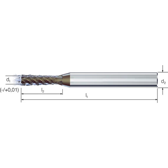 MIKRON 175424 8,00 Mikromaró, Tömör keményfém CrazyMill Cool, 3 × D, védő élletöréssel,