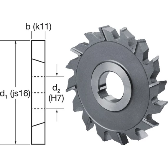 PREMUS 153531 160X8,0X40 Tárcsamaró, N típus keresztfogazású
