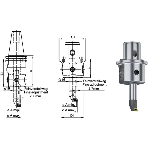 SWISS TOOLS 2390350001 Kiesztergáló fej, Ø 3 - 88,1