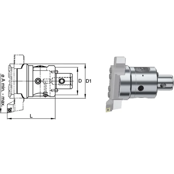 SWISS TOOLS 2390250001 Finomfúró fej, Ø 86-402