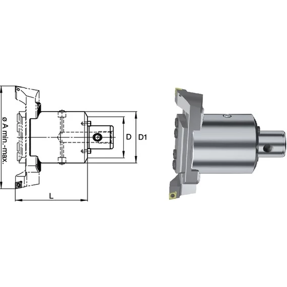 SWISS TOOLS 2390320001 Kétélű fej, Ø 86-402