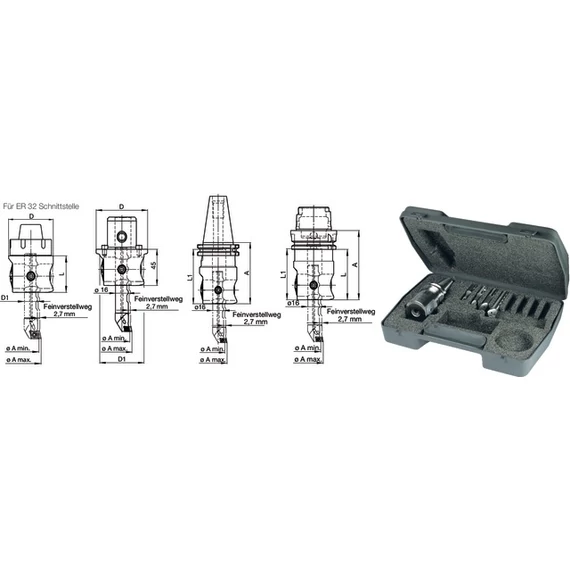 SWISS TOOLS 2390010006 Kiesztergáló készlet, Ø 9.75-30.1