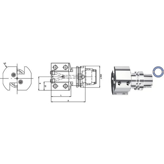 SWISS TOOLS 237002 4020R Szerszámtartó, axiális kettős