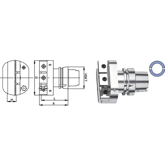 SWISS TOOLS 2370066332 Leszúrókés tartó, HSK T radiális