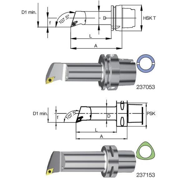 SWISS TOOLS 237053 4011R-110 Furatkés, 107,5°/55° SDQC R/L