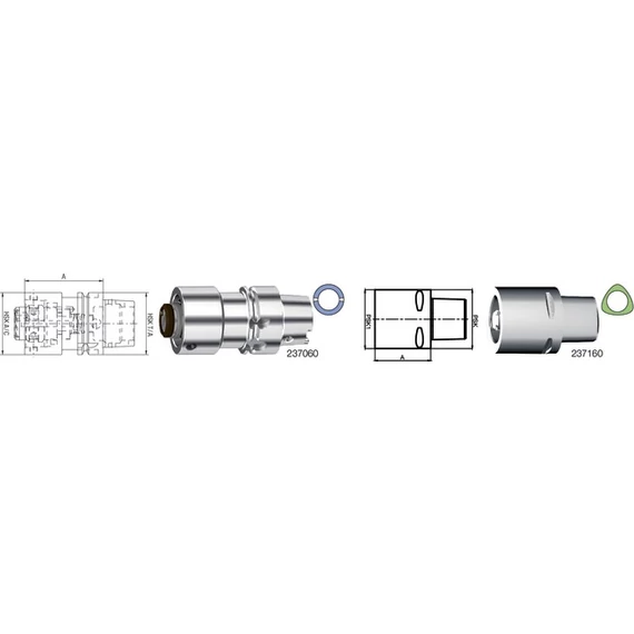 SWISS TOOLS 237060 4040-60 Hosszabbító, HSK T/A