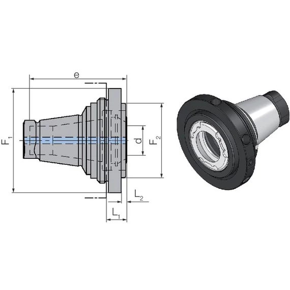 WTO 2357014025 Szorítópatron adapter, extra rövid