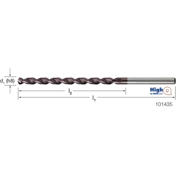 PREMUS 101435 1,00 Csigafúró HighQ, HSS-Co R40NH TiAlN