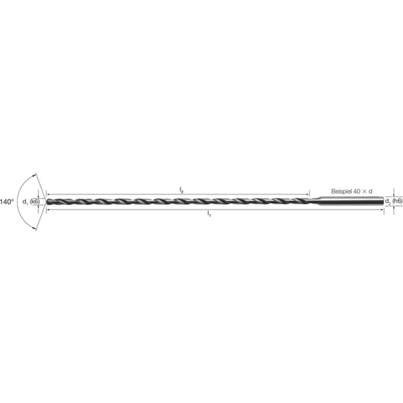 MIKRON 102437 0160 Mikrofúró, Tömör keményfém, 15 × D, eXedur SL, belső hűtéssel