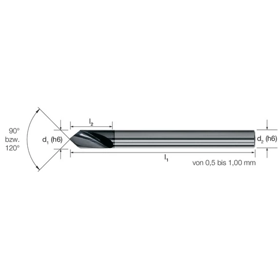 MIKRON 102419 0050 Mikrofúró, Tömör keményfém, 120°, TiAlN