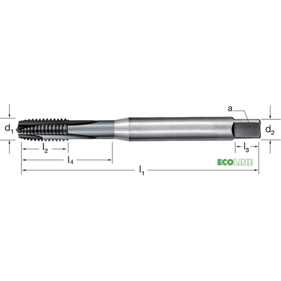 PRETEC 137613 M14 Gépi menetfúró, HSS-Co TiB2